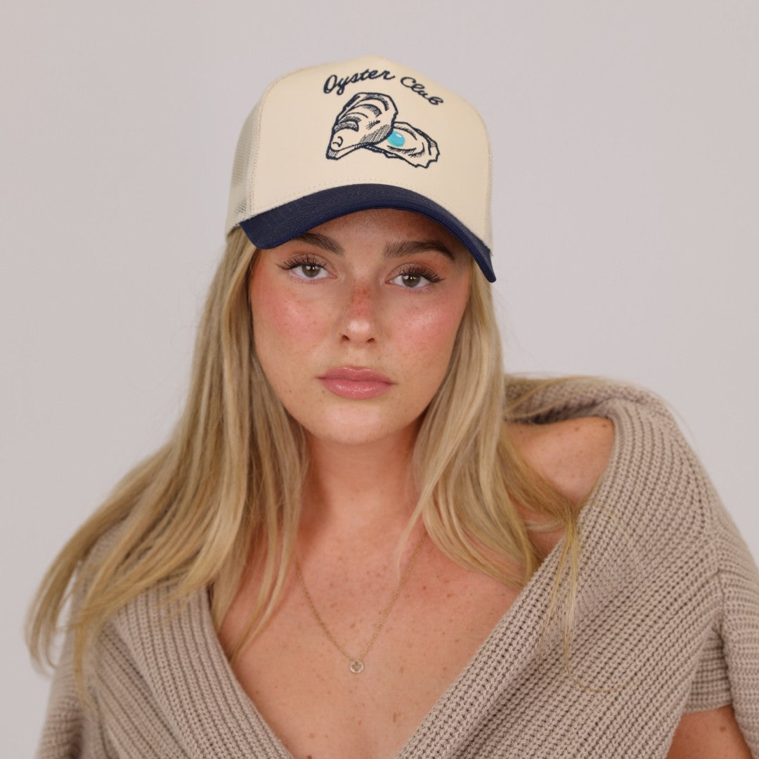 Logo Hat - Bone/Navy