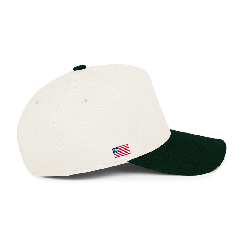 Coastal Hat - Bone/Green