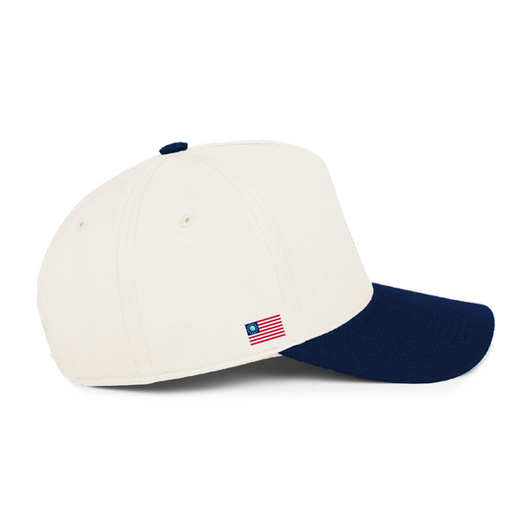 Coastal Hat - Bone/Navy