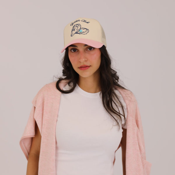 Logo Hat - Bone/Pink