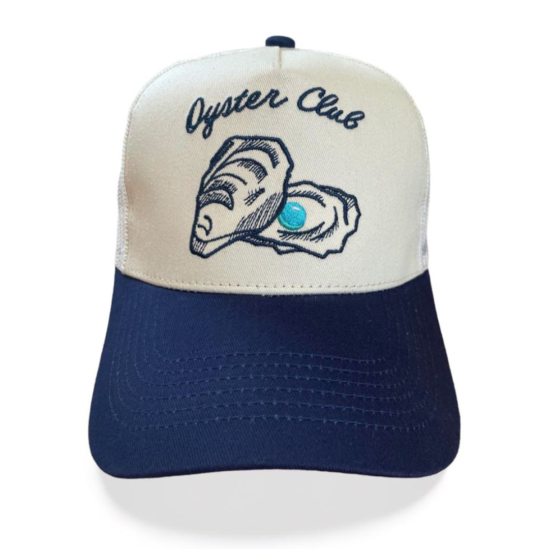 Oyster Club Hat Bone/Navy