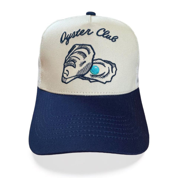 Oyster Club Hat - Bone/Navy